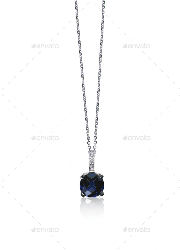 Dark blue 2025 sapphire necklace